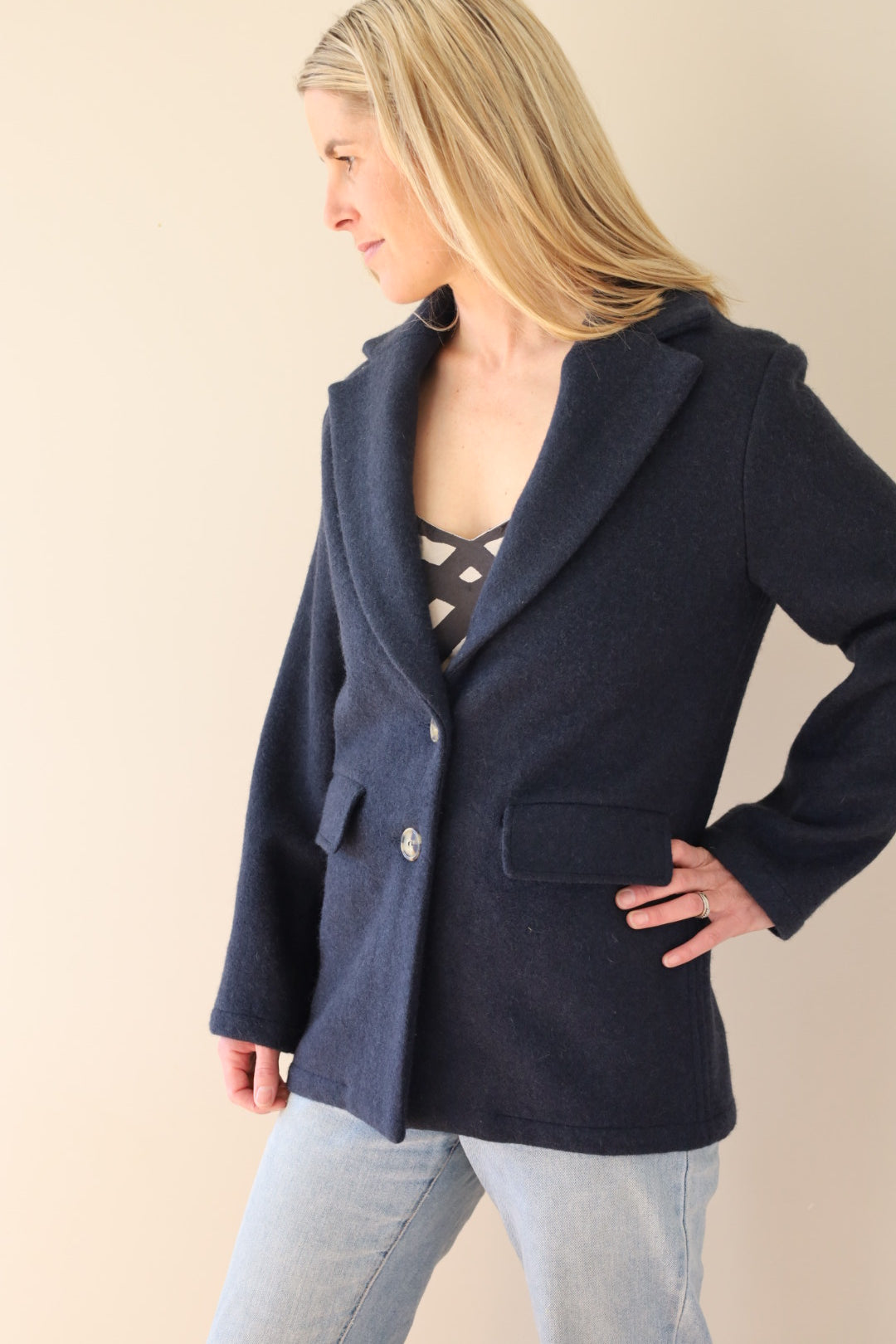 Holland Wool Blazer - French Navy